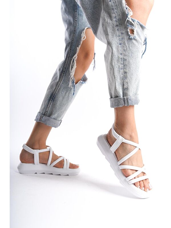 D841 Günlük Ortopedik Kadın Sandalet - Görsel 3