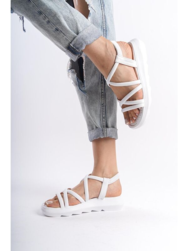 D841 Günlük Ortopedik Kadın Sandalet - Görsel 4