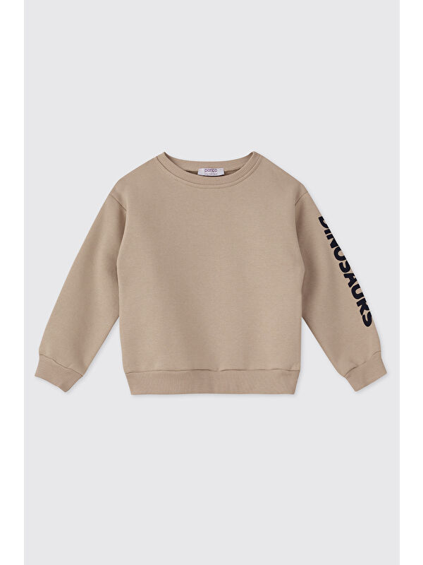 Panço Erkek Bebek Sütlü Kahve Sweatshirt