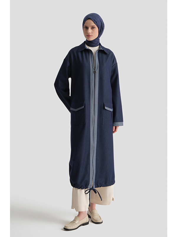 ARMİNE Mixli Denim Kap İndigo