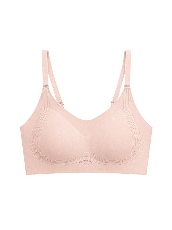 Cottonhill Seamless Bra - Elaris | Ten Lazer Kesim Balensiz Dekolteli Şerit Detay Dikişsiz Kadın Sütyen