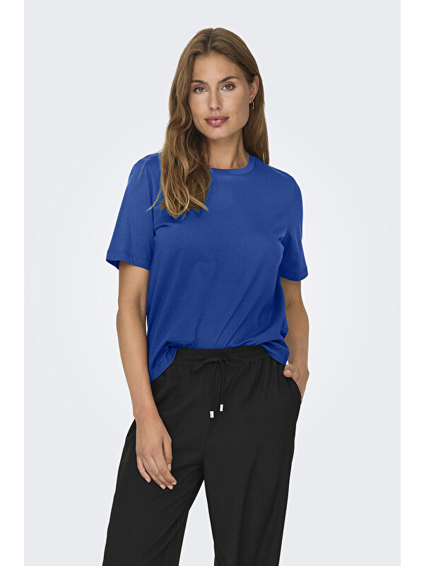 Only Onlonly % 100 Pamuk Regular Fit Bisiklet Yaka T Shirt 15270390