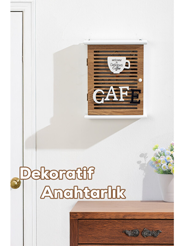Porsima 2067 Duvara Montajlı Dekoratif Anahtarlık Dolabı - Duvar Askılı Anahtar Saklama Kabini