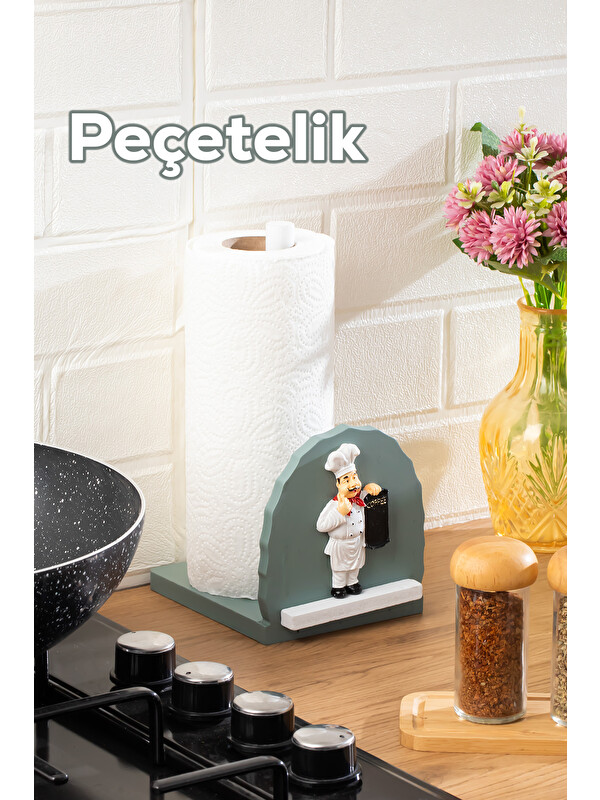 Porsima 2068 Ahşap Dekoratif Kağıt Havluluk Masa Üstü Havlu Kağıtlık Peçetelik 25x14x12cm