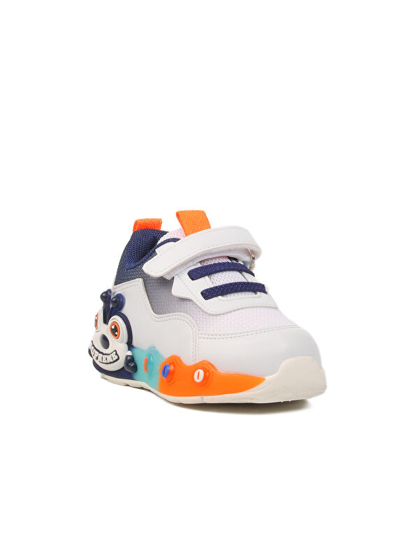 Beyaz Cırtlı Hafifi Unisex Çocuk Spor Ayakkabı 1905 B - Görsel 4