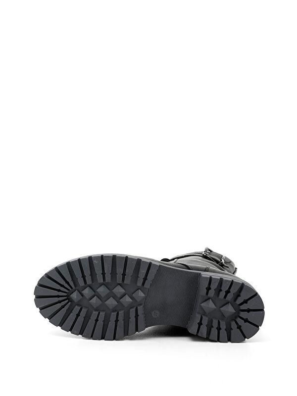 Kadın GRİ Fermuarlı Hakiki Deri Postal Bot - Görsel 5