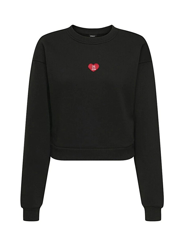 Only Onlevisa Pamuklu Regular Fit Bisiklet Yaka Kadın Sweat 15358296
