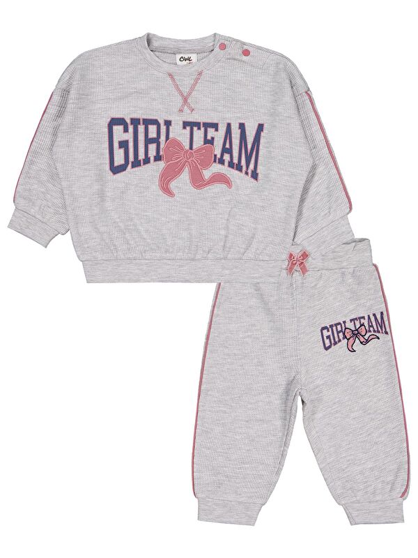Civil Baby Gırl Team Fiyonk 6-18 Ay Takım - Gri 6-9 Ay