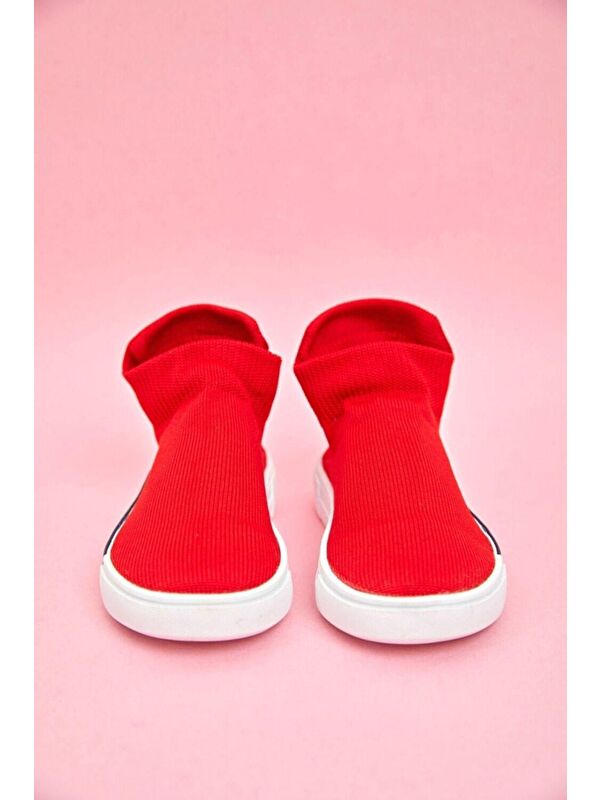 Happy Smile Çorap Ayakkabı Kırmızı - Görsel 3