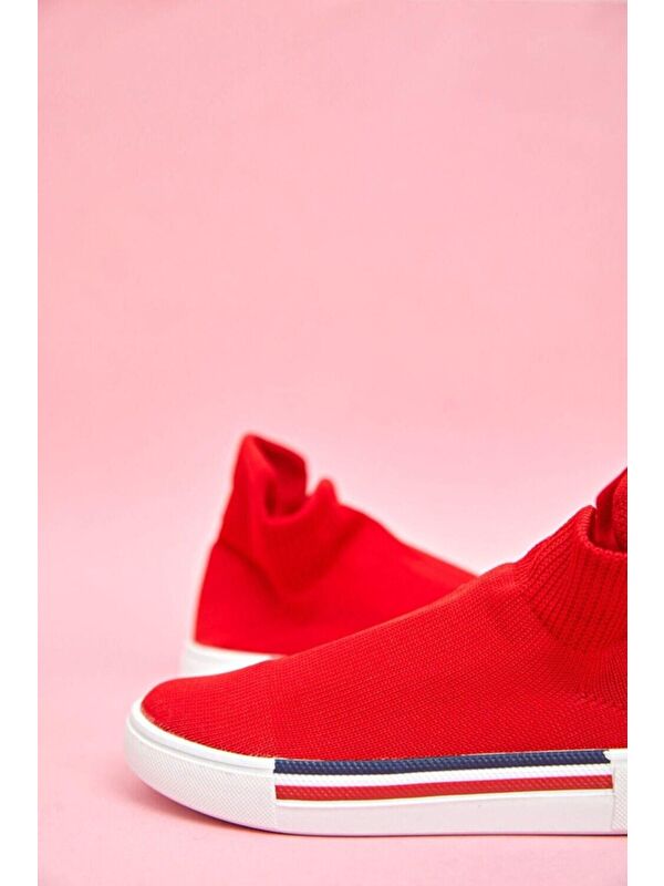 Happy Smile Çorap Ayakkabı Kırmızı - Görsel 4