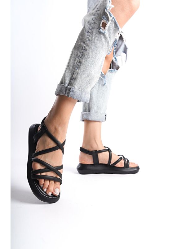 D841 Günlük Ortopedik Kadın Sandalet - Görsel 3