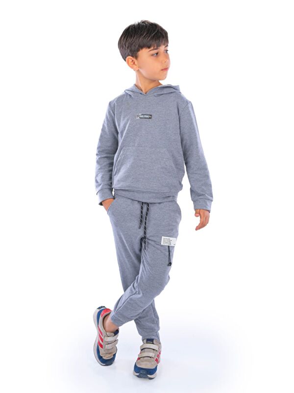 Mnk Baby & Kids Class Kanguru Cepli Kapüşonlu Çocuk Eşofman MNK10071