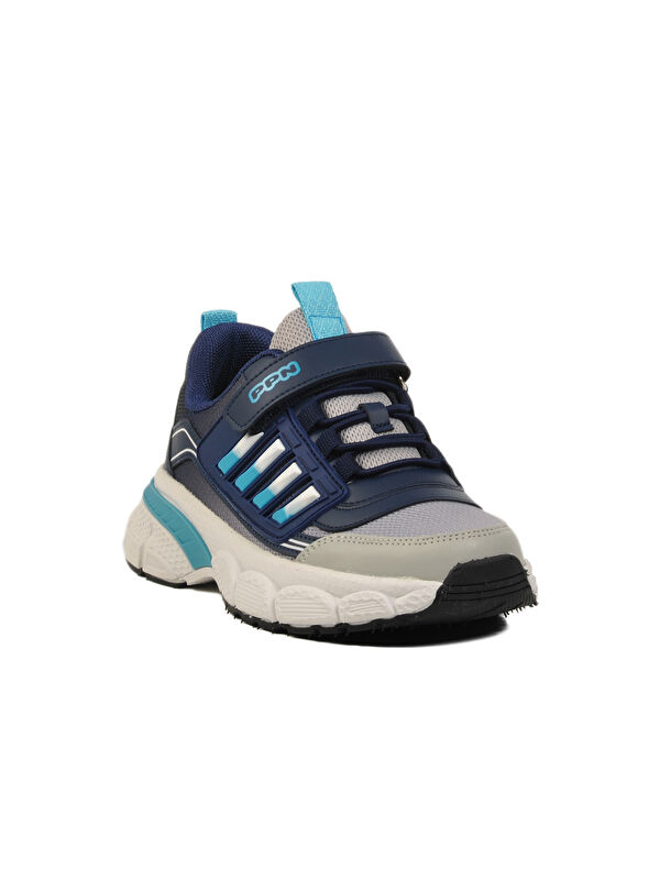 Lacivert Cırtlı Fileli Hafif Erkek Çocuk Spor Ayakkabı 1897 F - Görsel 4