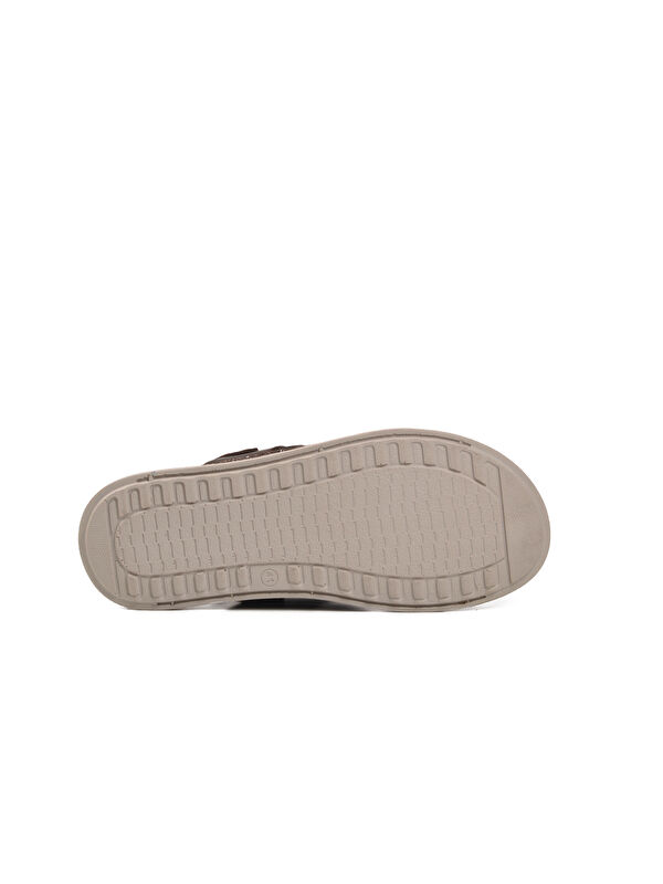 Kahve Hakiki Deri Erkek Sandalet 2050 M - Görsel 6