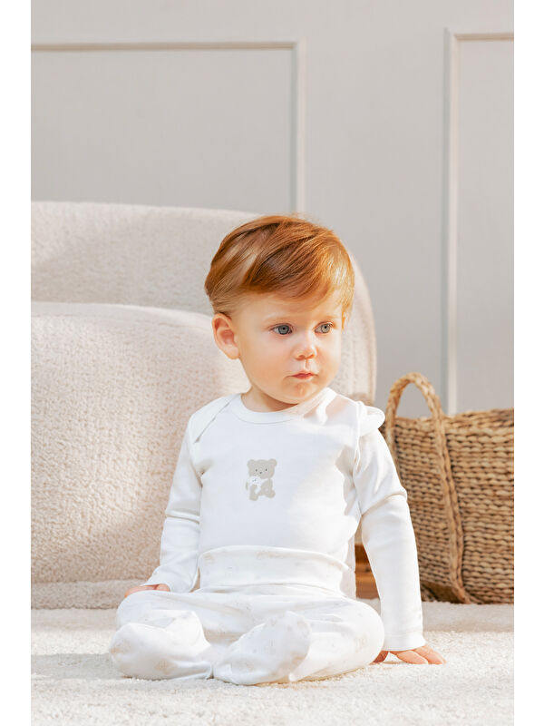 Minycenter Unisex Bebek 2'li Patikli Pantolon