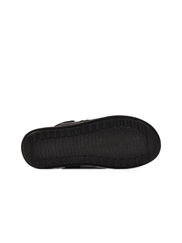 Siyah Hakiki Deri Erkek Sandalet 2050 M - Görsel 6