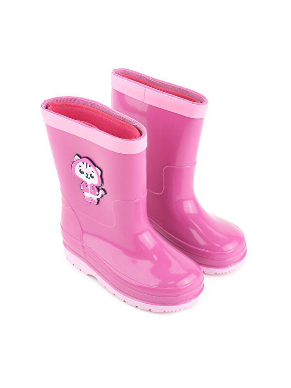 Kız Çocuk Kışlık İçinde Çıkarılabilir Ek Çoraplı Su Geçirmez Yağmur Bot Çizme - Görsel 4