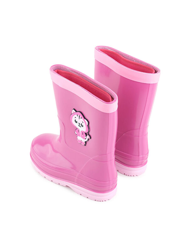 Kız Çocuk Kışlık İçinde Çıkarılabilir Ek Çoraplı Su Geçirmez Yağmur Bot Çizme - Görsel 5