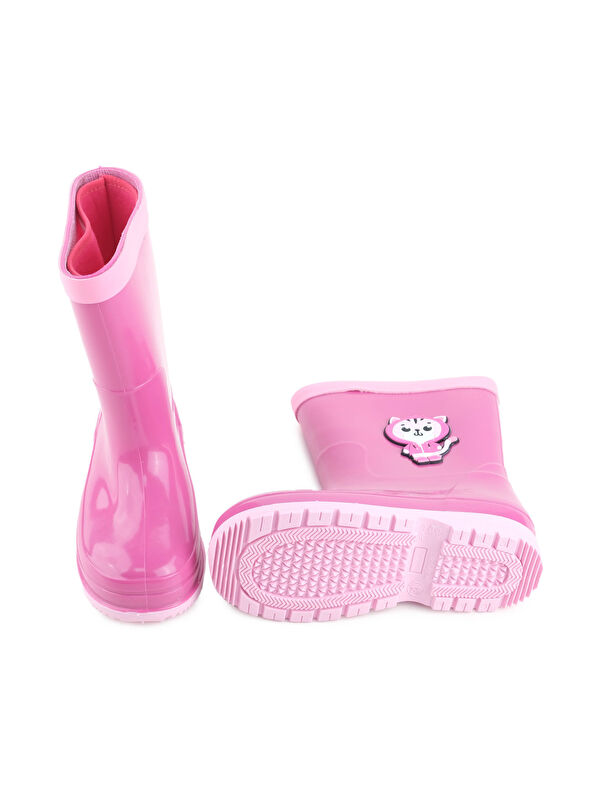 Kız Çocuk Kışlık İçinde Çıkarılabilir Ek Çoraplı Su Geçirmez Yağmur Bot Çizme - Görsel 6