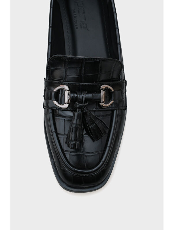 Carolin Metal Tokalı Püsküllü Kadın Loafer Ayakkabı - Görsel 4