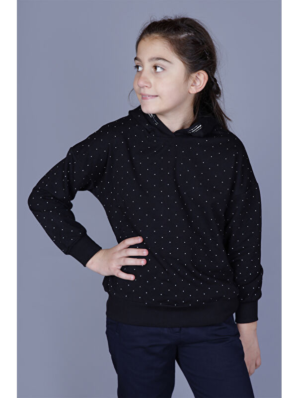 Toontoykids Kız Çocuk Taş İşlemeli Sweatshirt
