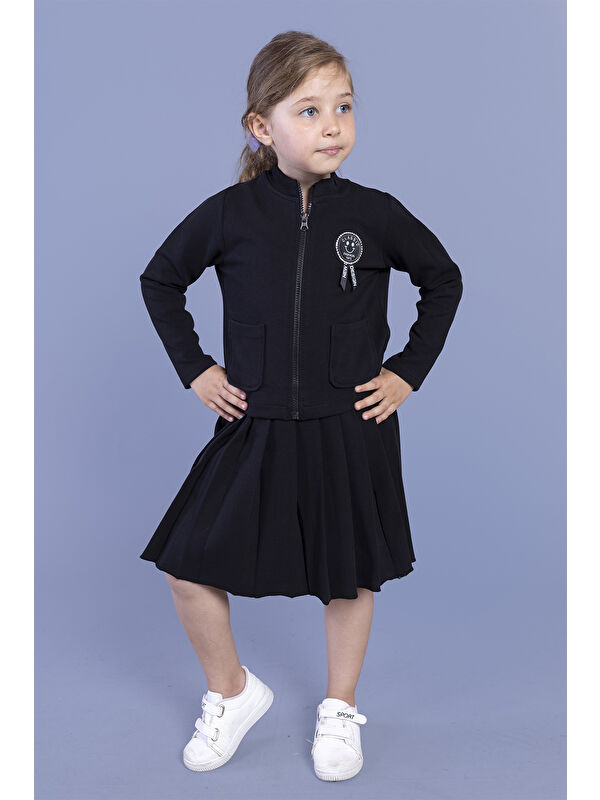 Toontoykids Kız Çocuk Arma Detaylı Etekli Takım
