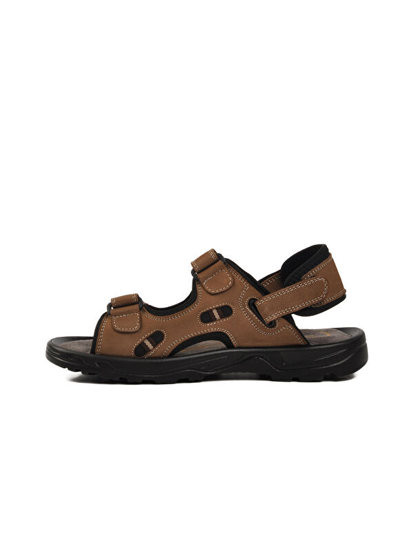 Kum Nubuk Hakiki Deri Erkek Sandalet 1405 M - Görsel 3