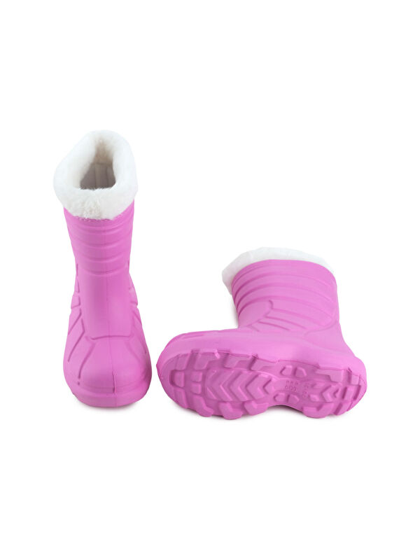 Kız Çocuk Kışlık Boğazdan Pelüşlü İçi Sıcak Astarlı Su Geçirmez Yağmur Kar Bot Çizme - Görsel 6