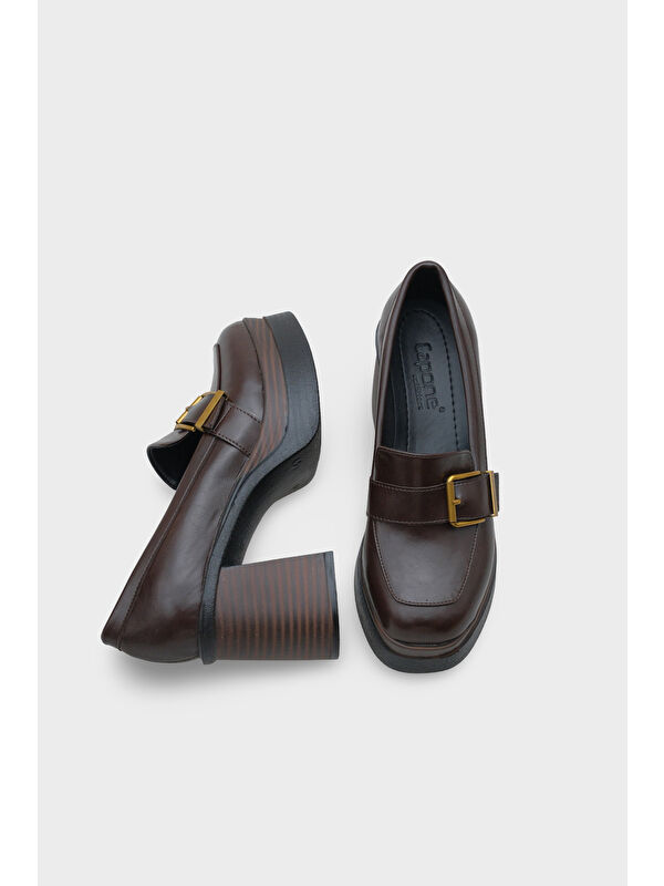 Rowena Yüksek Tabanlı Topuklu Tokalı Loafer Kadın Ayakkabı - Görsel 6