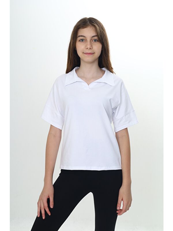 Toontoykids Kız Çocuk Okul Polo Yaka Tişört