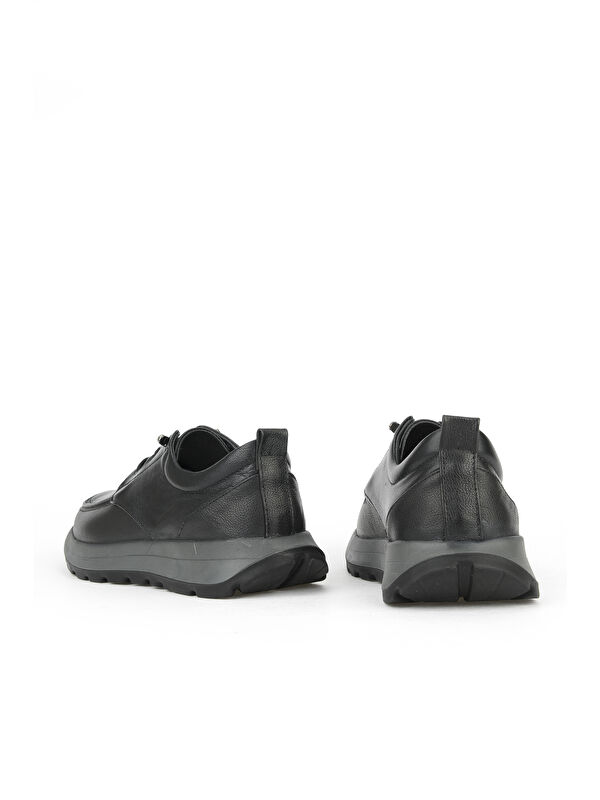 Erkek Hakiki Deri Konfor Ayakkabı 15310Z809 Siyah - Görsel 4