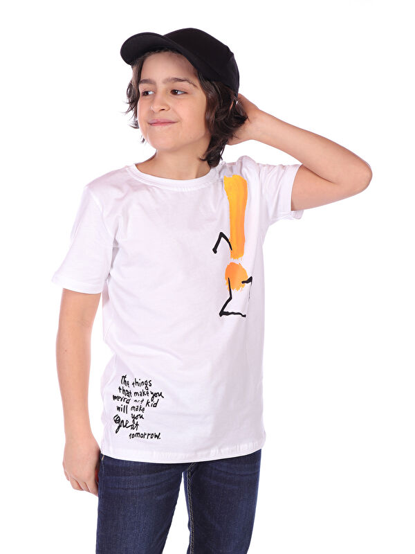 Toontoykids Erkek Çocuk Yazı Baskılı Tişört