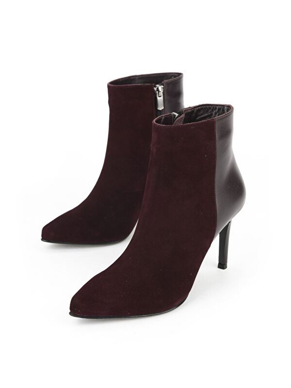 Kadın Hakiki Deri Bot 1531030Z25104 Bordo - Görsel 6