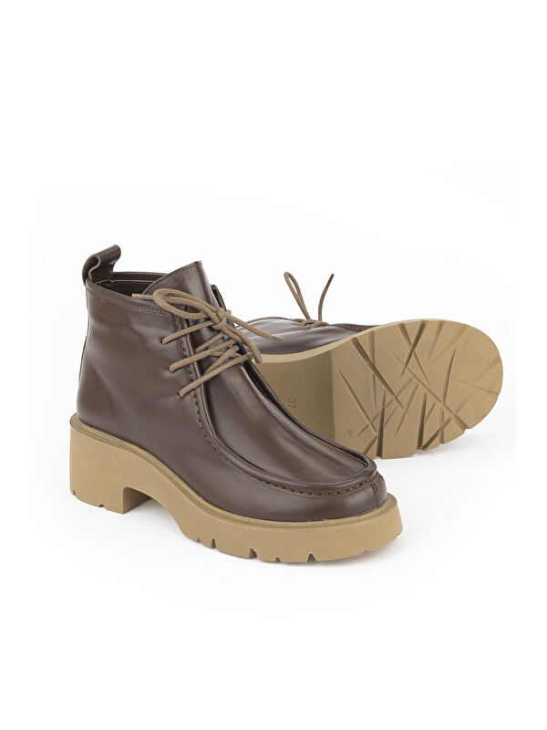 Kadın Hakiki Deri Bot 1531030Z2590 Kahve - Görsel 5