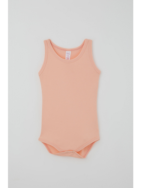 Breeze Kız Çocuk Çıtçıtlı Atlet Zıbın Body Basic Somon (1-3 Yaş)