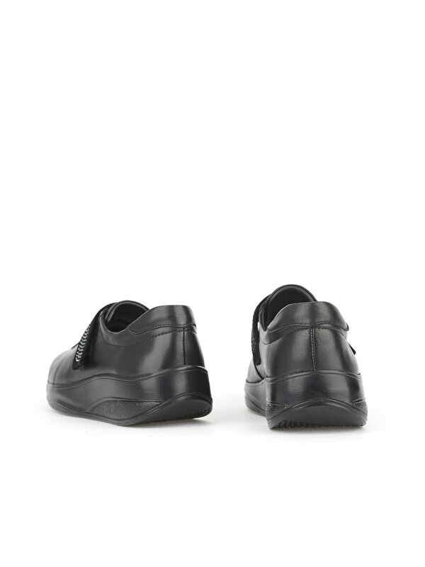 Kadın Hakiki Deri Konfor Ayakkabı 15355Z2417 Siyah - Görsel 4