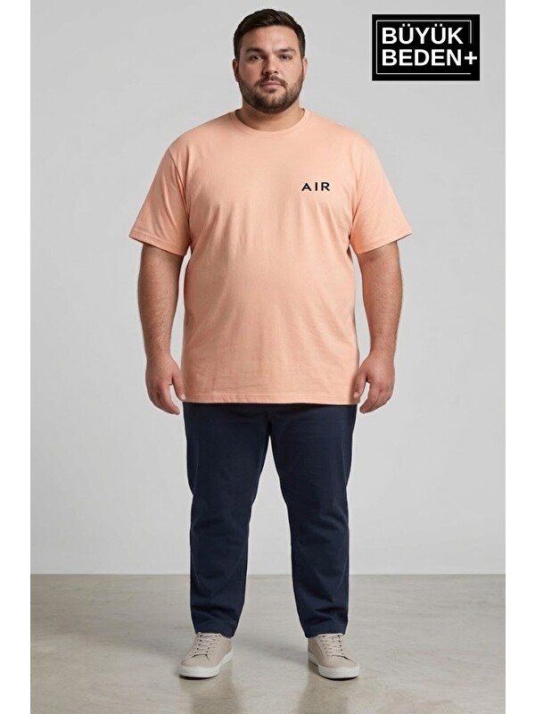 Süperlife Erkek Büyük Beden AR Baskılı 3xl-6xl Bisiklet Yaka Tshırt SPR26BTS510-01