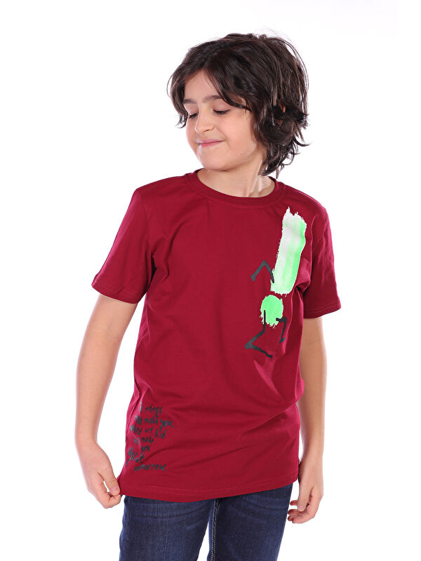 Toontoykids Erkek Çocuk Yazı Baskılı Tişört