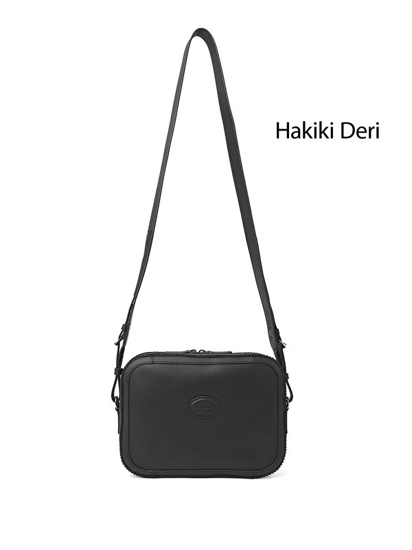 GÖNDERİ(R) Kadın ZÜMRÜT-SİYAH Hakiki Deri Uzun Askılı Omuz Çantası