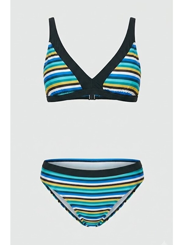 C&City Toparlayıcı Bikini Takım 3267 Siyah/Çok Renkli