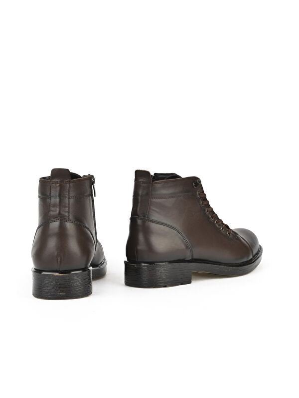 Erkek Hakiki Deri Kürklü Bot 153999Z0013 Kahve - Görsel 4