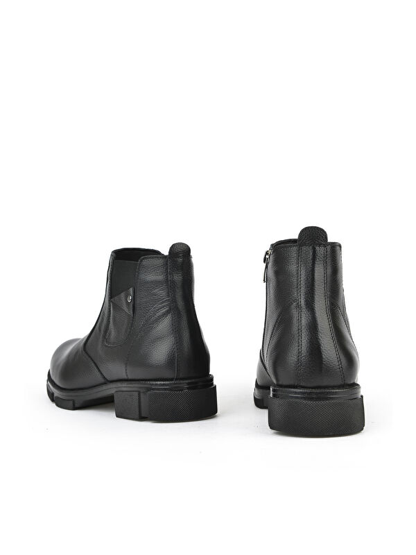 Erkek Hakiki Deri Kürklü Bot 153999Z0171 Siyah - Görsel 4