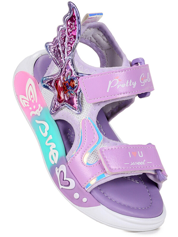 Kiko Kids Lug Cırtlı Kız Çocuk Sandalet