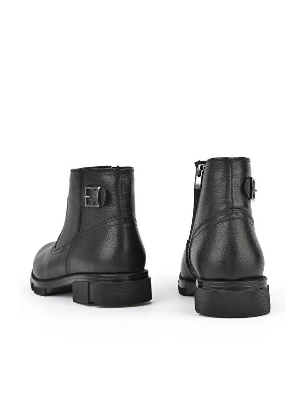 Erkek Hakiki Deri Kürklü Bot 153999Z044 Siyah - Görsel 4