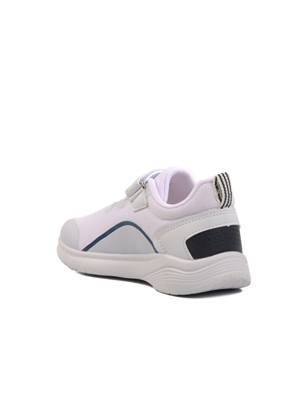 Beyaz Fileli Cırtlı Hafif Unisex Çocuk Spor Ayakkabı Dera 640 F - Görsel 5