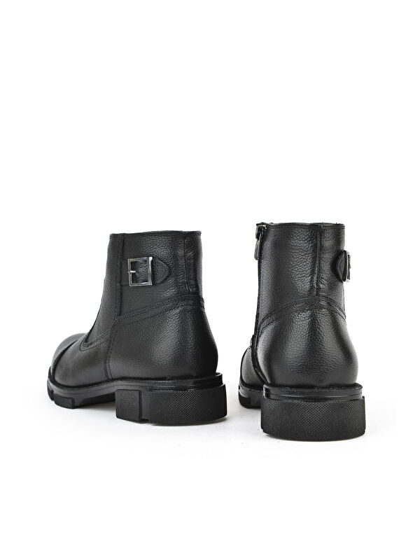 Erkek Hakiki Deri Kürklü Bot 153999Z0441 Siyah - Görsel 4