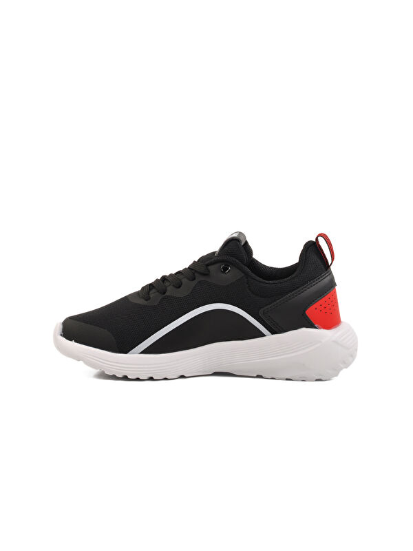 Siyah Beyaz Fileli Hafif Unisex Spor Ayakkabı Dera 640 G - Görsel 3