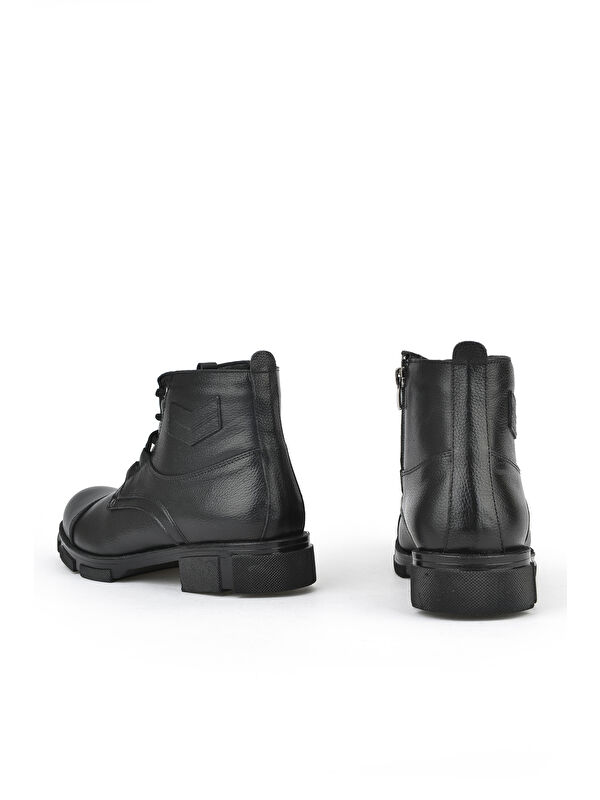 Erkek Hakiki Deri Kürklü Bot 153999Z045 Siyah - Görsel 4