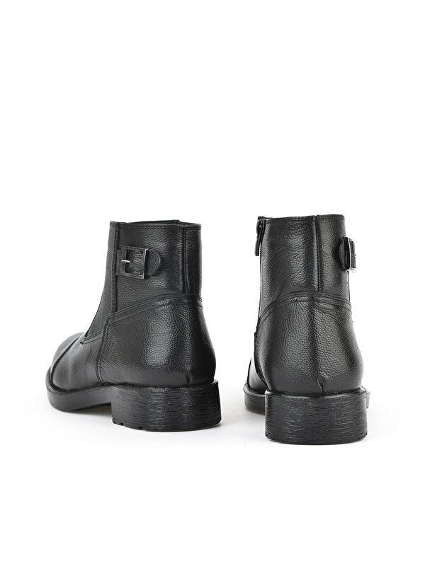 Erkek Hakiki Deri Kürklü Bot 153999Z04413 Siyah - Görsel 4