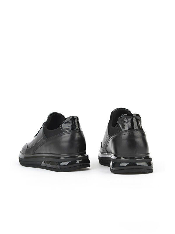 Erkek Hakiki Deri Sneaker 153498Z1760 Siyah - Görsel 4